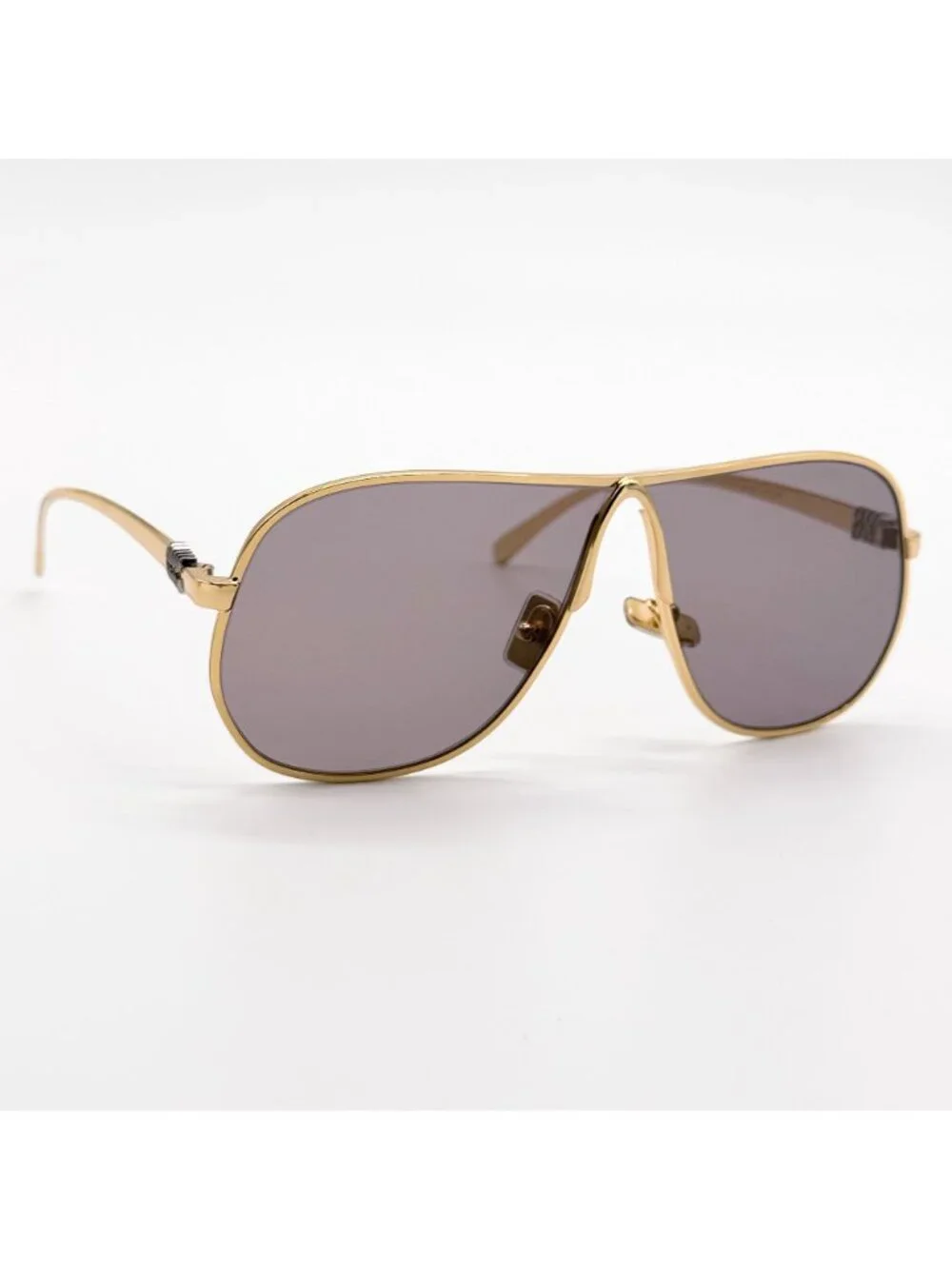 New Miu Miu MU A56S Oversized Gold Purple Sunglasses MUA56S 5AK20I